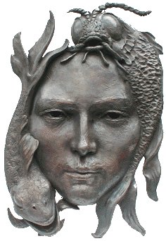 Nereide (bas relief, bronze N16)