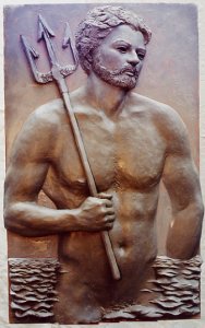 Poseidon (bas relief, bronze N�1)